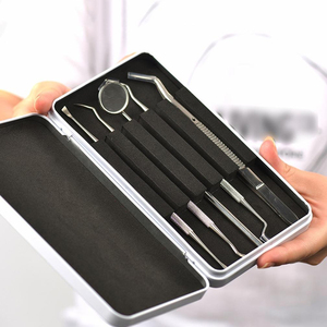 Juego de 5 Herramientas Dentales de Acero Inoxidable para Limpieza y Relleno, Espejo Bucal y Limpiador de Dientes Manual, Directo de Fábrica, 2026 - Product Image 1