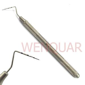 ชุดเครื่องมือวินิจฉัยปริทันต์ทันตกรรม6ชิ้นพร้อมตัวตรวจสอบความลึกของกระเป๋าเทปและชุดเครื่องมือสอบ periodo curettes - Product Image 2