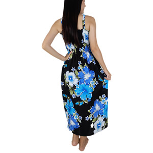 Vestido de playa Maxi Floral hibisco bohemio informal para mujer - Product Image 3