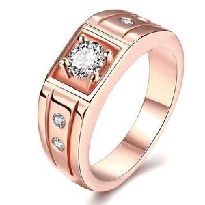 Beautiful <b>Mens</b> Wear 0.40TCW Real Round Diamond <b>Ring</b> in 14K Rose Gold - Product Image 1