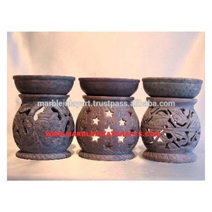 Soapstone-Lámparas aromáticas decorativas, hechas a mano, antiguas - Product Image 1