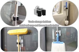 Eco-Friendly Movable Stainless Steel Metal & Plastics <b>Mop</b> <b>and</b> <b>Broom</b> <b>Holder</b> - Product Image 5