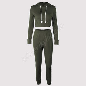 Survêtement 2 pièces résistant de Yoga pour femme, T-shirt de Jogging, Fitness, costume de sport, vêtements d'entraînement, en Patchwork - Product Image 4