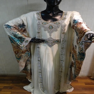 Vestido de moda para mujer, ropa bordada a mano, Abaya, caftán, India - Product Image 3