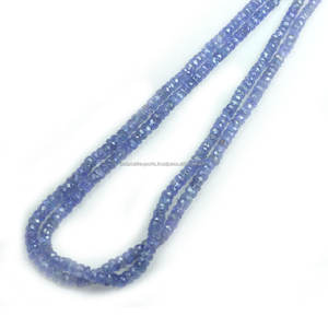 High Quality Tanzanite Gemstone Strand Natural Faceted Roundel Shape Beads Blue <b>Colour</b> Size 4MM Approx Good Quality - Product Image 3