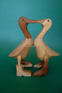 โมเดลเป็ดไม้ธรรมชาติ งานฝีมือ สำหรับตกแต่งภายใน - Product Image 4