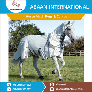 Couverture anti-mouches combinée pour chevaux, drap en maille de luxe avec sangles abdominales, anti-UV, léger, durable, utilisation en dressage estival - Product Image 3