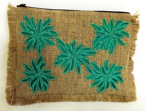 กระเป๋าสะพายข้างประดับลูกปัดสไตล์โบฮีเมียนอินเดียคอลเลกชันล่าสุดทำด้วยมือสำหรับช้อปปิ้งตอนเย็นกระเป๋าคลัทช์ทรงเรขาคณิตของผู้หญิง - Product Image 5