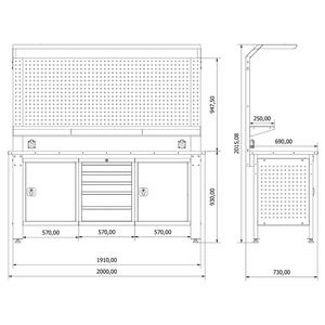 <b>Working</b> Station <b>for</b> Industrial Usage with Wooden <b>Table</b> - Product Image 4