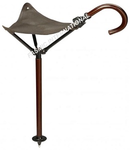 Taburete de mochila de cuero de madera portátil para caza al aire libre - Product Image 2