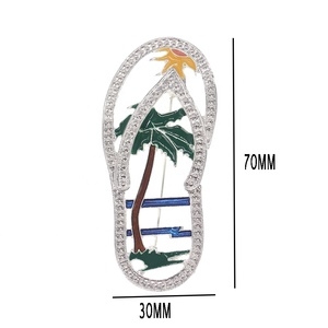 เข็มกลัดเคลือบรูปต้นปาล์มสำหรับผู้หญิงรองเท้าชายหาดวันหยุดฤดูร้อน - Product Image 5