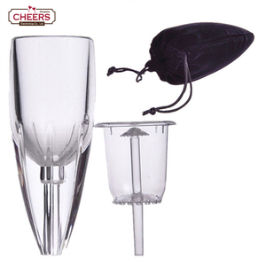 Precio de fábrica <span class=keywords><strong>Amazon</strong></span> caliente-venta transparente vino Decanter acrílico aireador de vino pourer del - Product Image 3