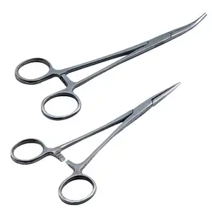 Artery Forceps 14-18CM (Straight/Curved) Stainless Steel Custom Size Surgical Hemostatic Forceps with Pu leather