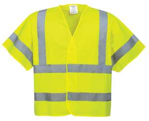 Hecho en fábrica poliéster verano transpirable impermeable antiestático ANSI/ISEA 107-2010 bolsillos malla reflectante fluorescente ropa de trabajo - Product Image 4