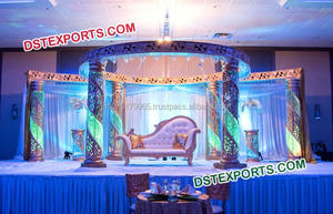 Mandap de mariage en cristal avec motif papillon, décorations élégantes pour mandap de mariage, fabricant de mandap en fibre de cristal pour mariage indien au Royaume-Uni - Product Image 4