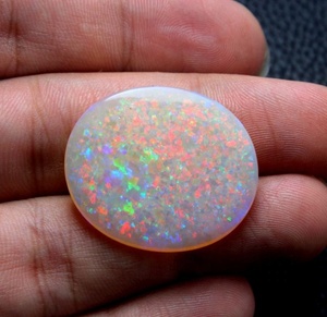 Cabochon de forme ovale d'opale australienne naturelle de qualité supérieure - Product Image 3