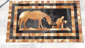 Alfombra de Cuero Vacuno con Diseño de Patchwork - Product Image 2