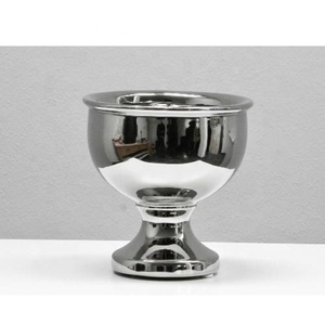 ชามผลไม้อะลูมิเนียมพร้อมฐาน / ชามเสิร์ฟตกแต่งโลหะนิกเกิล ชามสลัด - Product Image 3