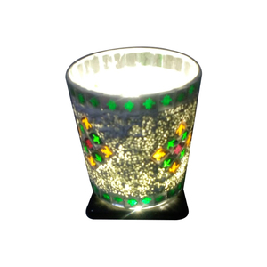 Bougeoirs votifs en verre décoratifs en gros de haute qualité forme carrée avec logo en métal pour un usage domestique et des occasions de Noël - Product Image 1