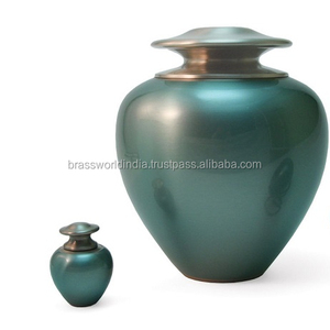 โทริสีฟ้าโกศเผาศพสำหรับมนุษย์อุปกรณ์งานศพ Brassworld อินเดีย - Product Image 1