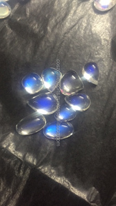 Pierre de lune arc-en-ciel naturelle, pierre précieuse en vrac, cabochon, forme et taille mélangées, lot de 3 à 5 carats pour la fabrication de bijoux - Product Image 5