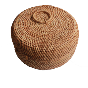 Big <b>Round</b> Rattan Storage Box From Vietnam - Product Image 2