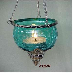 Dernière lanterne en métal antique et support de photophore suspendu en laiton et verre pour la décoration de la maison - Product Image 1