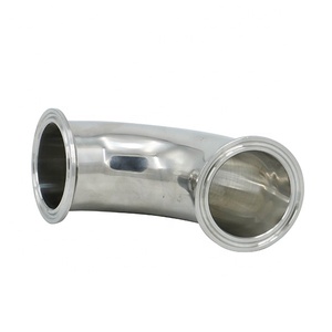 Promoción 50,8mm SS304 Acero inoxidable sanitario higiénico grado alimenticio 90 ° virola curva de codo largo con espejo externo e interno - Product Image 3