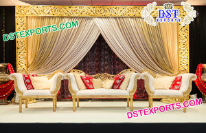 Estilo asiático, muebles de boda asiáticos, conjunto de sofá de escenario de boda musulmán asiático, sofá elegante de boda musulmán - Product Image 4
