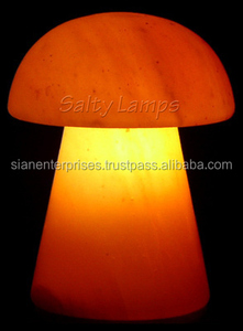 Lampe de sel de l'Himalaya rose 100% naturelle en forme de parapluie - Sculptée Feng Shui - Cadeau d'affaires écologique par Sian Enterprises - Product Image 3