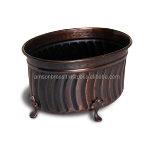 Macetas de cubo de forma redonda grande con mango hecho en India gran oferta último Metal hierro galvanizado decoración de jardín al aire libre - Product Image 2