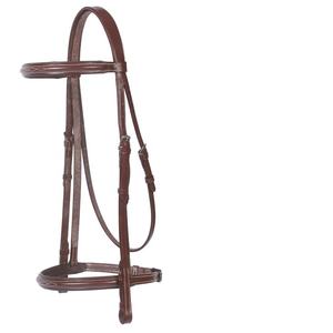 Licou de cheval en cuir confortable et durable avec bride à point fantaisie rembourrée pour logo/motif en relief de course pour l'équitation équestre - Product Image 1