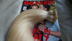 60เซนติเมตร70เซนติเมตรผมสีบลอนด์ที่มีคุณภาพสูงฟอกขาวมนุษย์เวียดนามผม - Product Image 4