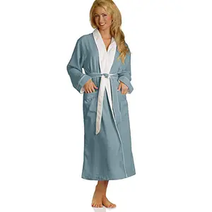 100% ไมโครไฟเบอร์เสื้อคลุมอาบน้ำเรียงราย terry/โพลีเอสเตอร์ soft plush luxury hotel spa bath robe