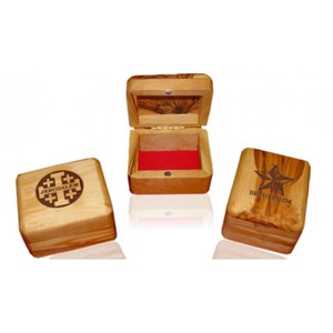 Jerusalén Tierra Santa hecho a mano madera de olivo Rosario caja - Product Image 1