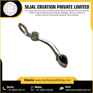 Pendentif en cristal de pierres précieuses en argent sterling d'Inde à vendre PAR LE VENDEUR ET FOURNISSEUR INDIEN - Product Image 5