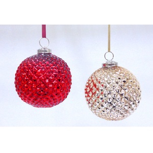 Boules d'arbre décoratives de noël en forme d'ail, ornement en verre suspendu, offre spéciale - Product Image 2