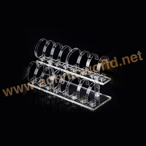 Vitrine de montre en acrylique de qualité supérieure personnalisée avec anneau C/anneau C avec bloc - Product Image 1