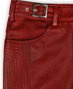 Pantalones con cremallera de poliéster y piel de oveja auténtica para hombre, diseño elegante y barato, venta al por mayor - Product Image 4