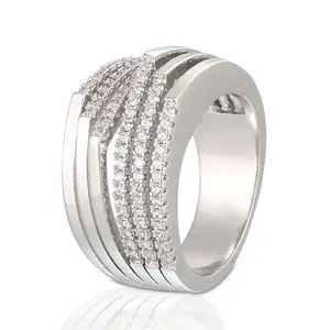 최신 중국 제품 웨딩 약혼 다이아몬드 14k 585 화이트 골드 반지