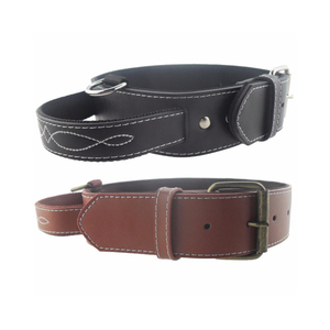 Handmade Luxury Custom Dog Collar Soft <b>Padding</b> Leather with Lace Decoration Strong Solid Pattern Manufactured by Owner - Product Image 3