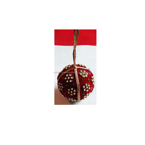 เครื่องประดับต้นคริสต์มาสรูปทรงลูกบอลประดับลูกปัดทำมือ - Product Image 1