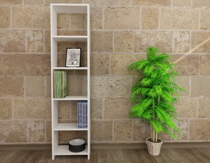 Luxury 5 <b>Shelf</b> Bookcase Exclusive Goksu D Chipboard Best Seller White <b>for</b> Home School Living Room Modern Bathroom Kitchen Turkey - Product Image 1