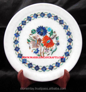 Assiette à incrustation en marbre, décoration intérieure Unique - Product Image 1