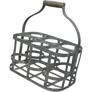 Vintage French Metal Wine Bottle Carrier Wine Caddy Usage Room Hotel Restaurant Made in India High Export Quality - Product Image 2