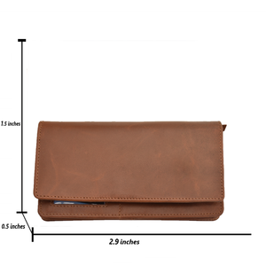 Hot Sale Genuine Leather Brown RFID Blocking <b>Clutch</b> Wallet for Women Multi Card Holder and Coin Pocket Available For Sale - Product Image 5