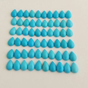 3mm 4mm 5mm Natural Bella Durmiente turquesa suave pera calibrada cabujones cristal azul precio de fábrica último diseño AAA Top - Product Image 1