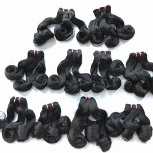 Super Double Drawn Hair Brazilian Hair Curly Weft Hair No <b>tangle</b> No Shedding - Product Image 2