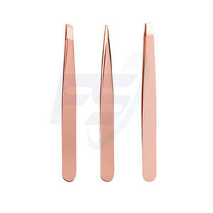 Pincettes à sourcils en acier inoxydable, pincettes professionnelles à pointe inclinée, pince à sourcils, marque privée, outils de maquillage de beauté portables - Product Image 1
