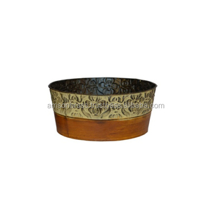 Juego de 3 macetas en relieve de forma redonda con mango lateral maceta de hierro de Metal de alta calidad para la decoración del suelo del hogar - Product Image 5